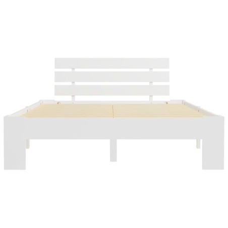 Cadre de lit sans matelas blanc bois de pin massif 120x200 cm