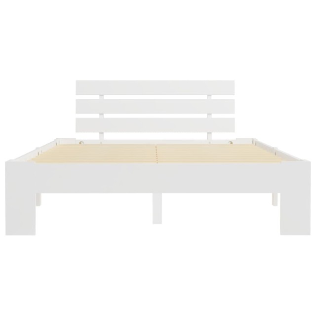 Cadre de lit sans matelas blanc 140x200 cm bois de pin massif