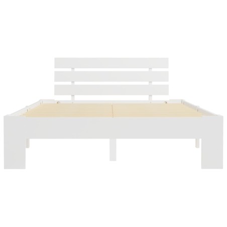 Cadre de lit sans matelas blanc 140x200 cm bois de pin massif