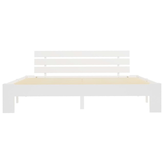 Cadre de lit sans matelas blanc 160x200 cm bois de pin massif