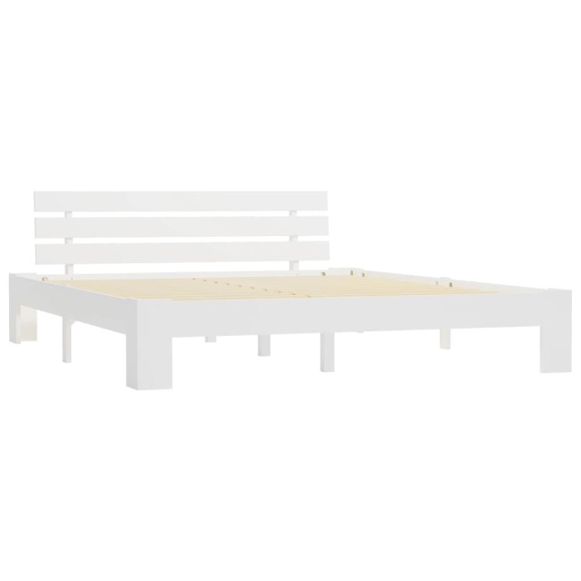 Cadre de lit sans matelas blanc 180x200 cm bois massif de pin