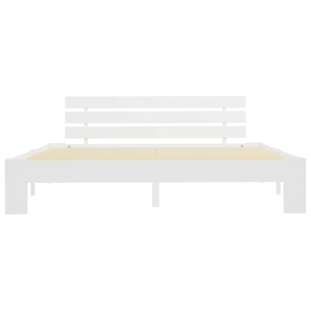 Cadre de lit sans matelas blanc 180x200 cm bois massif de pin