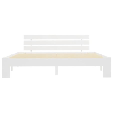 Cadre de lit sans matelas blanc 180x200 cm bois massif de pin