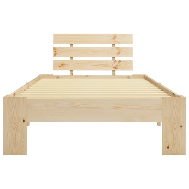 Cadre de lit sans matelas bois de pin massif 90x200 cm