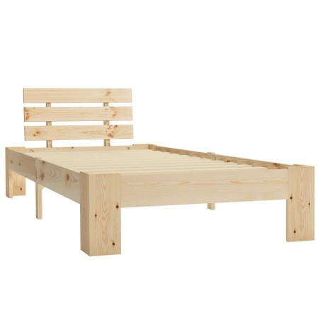 Cadre de lit sans matelas bois massif de pin 100x200 cm