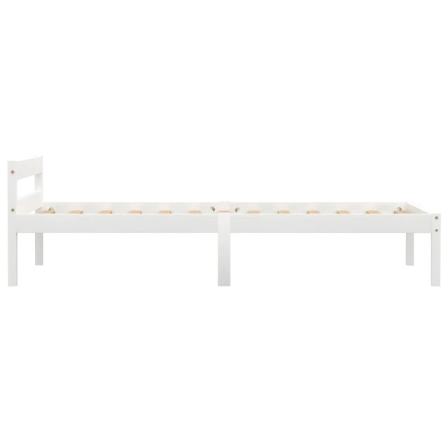 Cadre de lit sans matelas blanc bois de pin massif 100x200 cm