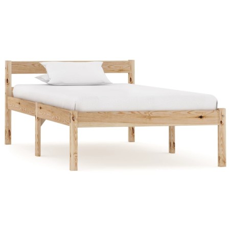 Cadre de lit sans matelas bois massif de pin 100x200 cm
