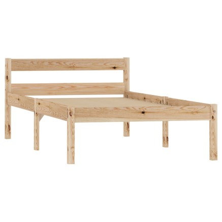 Cadre de lit sans matelas bois massif de pin 100x200 cm 2