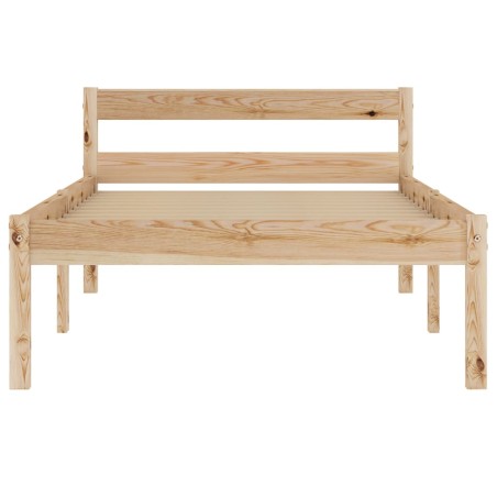 Cadre de lit sans matelas bois massif de pin 100x200 cm