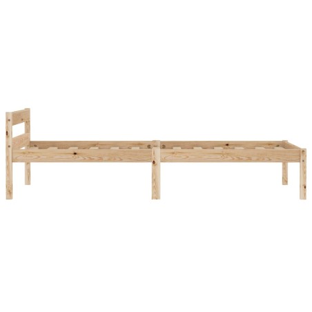 Cadre de lit sans matelas bois massif de pin 100x200 cm