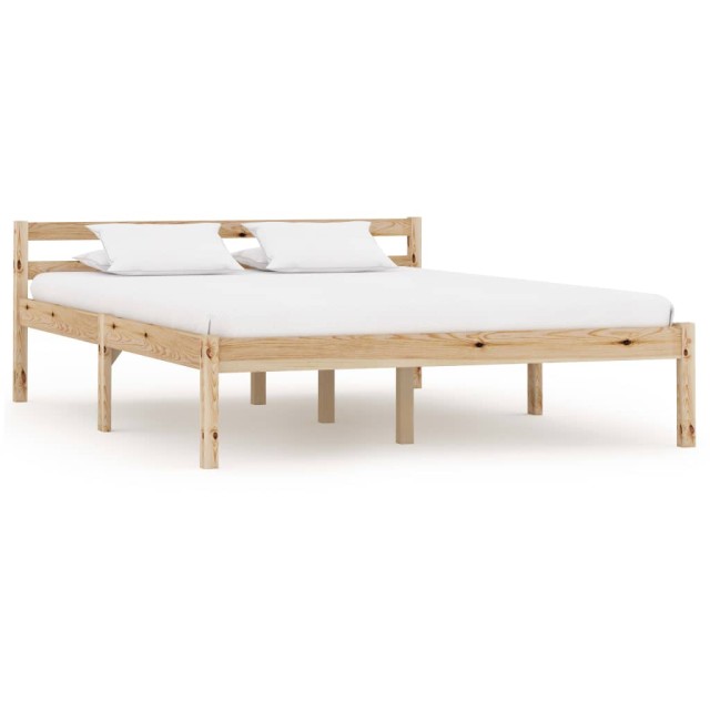 Cadre de lit sans matelas bois de pin massif 120x200 cm