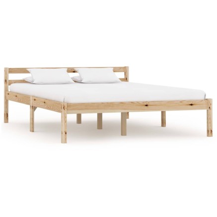 Cadre de lit sans matelas bois massif de pin 140x200 cm