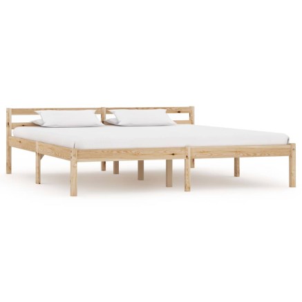 Cadre de lit sans matelas bois massif de pin 180x200 cm