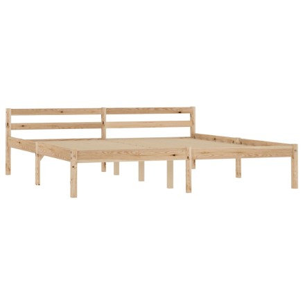 Cadre de lit sans matelas bois massif de pin 180x200 cm 2