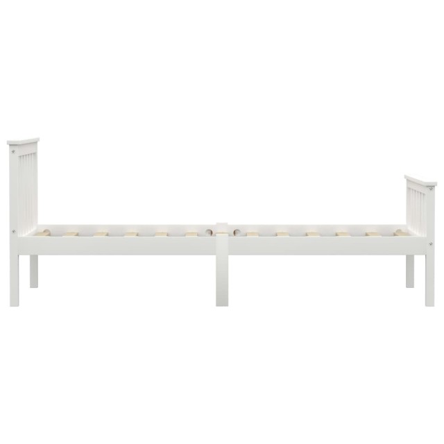 Cadre de lit sans matelas blanc bois de pin massif 100x200 cm