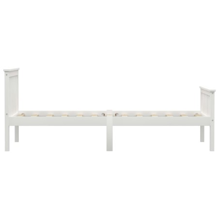Cadre de lit sans matelas blanc bois de pin massif 100x200 cm