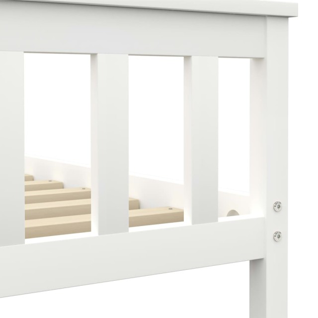Cadre de lit sans matelas blanc bois de pin massif 100x200 cm