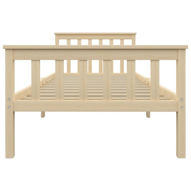 Cadre de lit sans matelas naturel bois massif de pin 100x200 cm