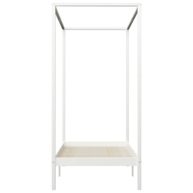 Cadre de lit à baldaquin sans matelas bois massif 90x200 cm