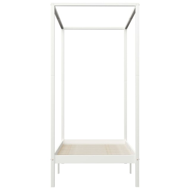 Cadre de lit à baldaquin sans matelas bois massif 100x200 cm