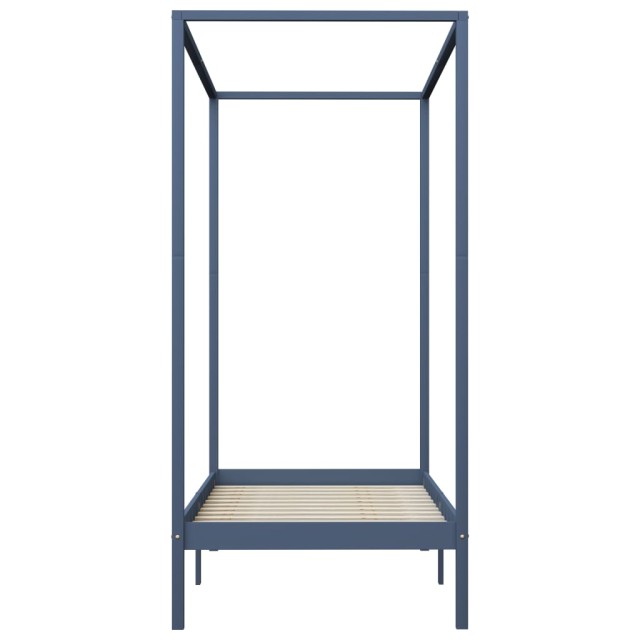 Cadre de lit à baldaquin sans matelas bois massif 100x200 cm