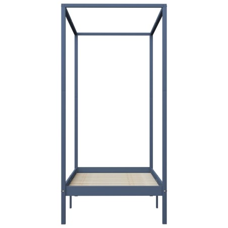 Cadre de lit à baldaquin sans matelas bois massif 100x200 cm