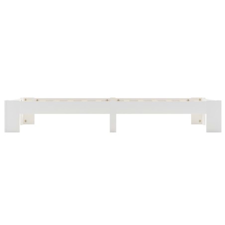 Cadre de lit sans matelas blanc bois de pin massif 90x200 cm