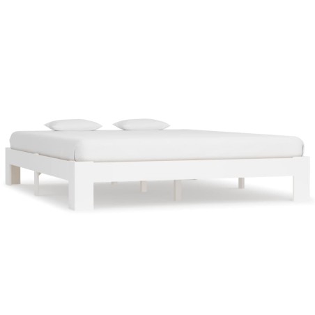 Cadre de lit sans matelas marron 160x200 cm bois pin massif