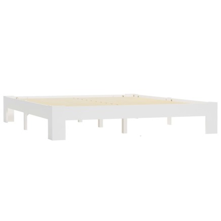 Cadre de lit sans matelas marron 160x200 cm bois pin massif 2