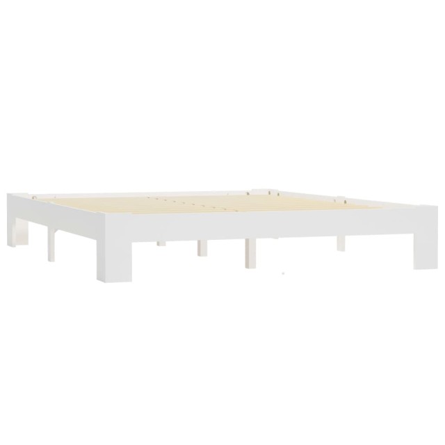 Cadre de lit sans matelas marron 160x200 cm bois pin massif