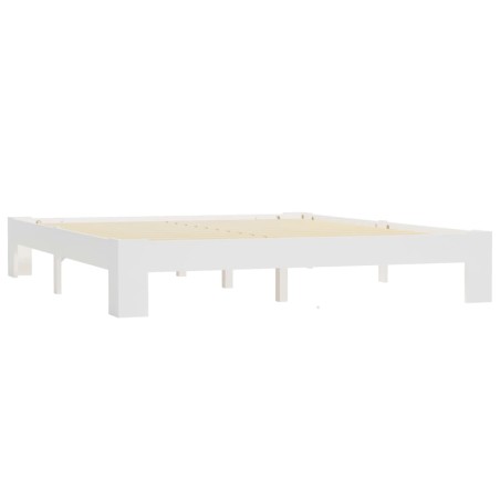 Cadre de lit sans matelas marron 160x200 cm bois pin massif