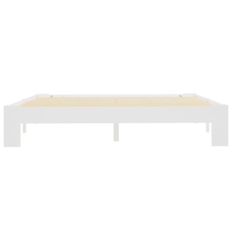 Cadre de lit sans matelas marron 160x200 cm bois pin massif