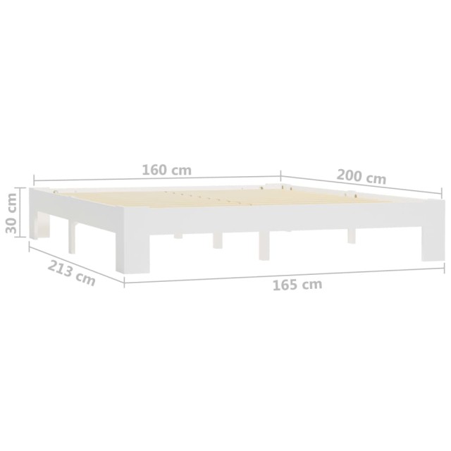 Cadre de lit sans matelas marron 160x200 cm bois pin massif