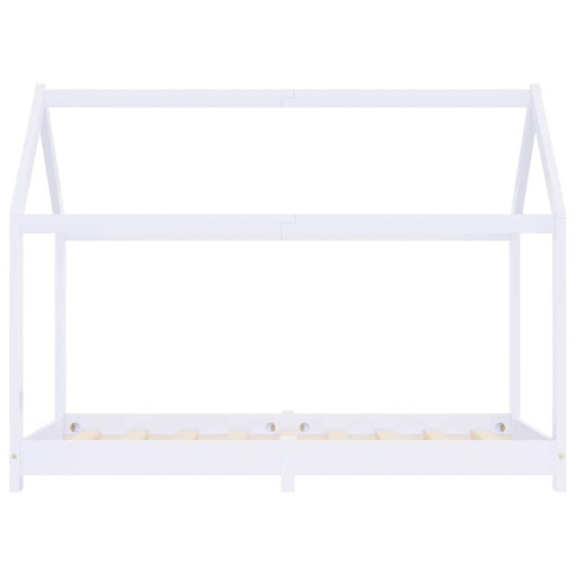 Cadre de lit d'enfant Blanc Bois de pin massif 70x140 cm