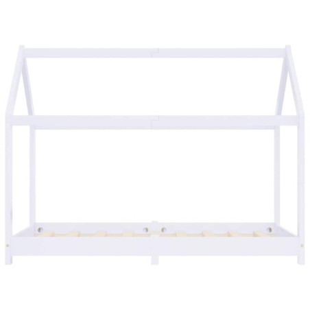 Cadre de lit d'enfant Blanc Bois de pin massif 70x140 cm