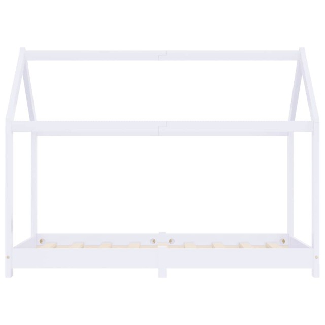 Cadre de lit d'enfant Blanc Bois de pin massif 80x160 cm