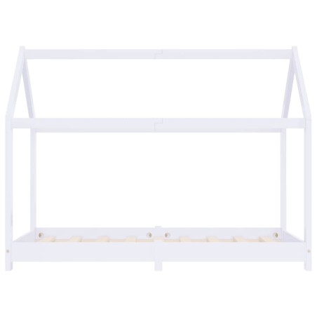 Cadre de lit d'enfant Blanc Bois de pin massif 80x160 cm