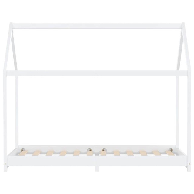Cadre de lit d'enfant Blanc Bois de pin massif 90 x 200 cm