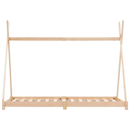 Cadre de lit d'enfant Bois de pin massif 70x140 cm