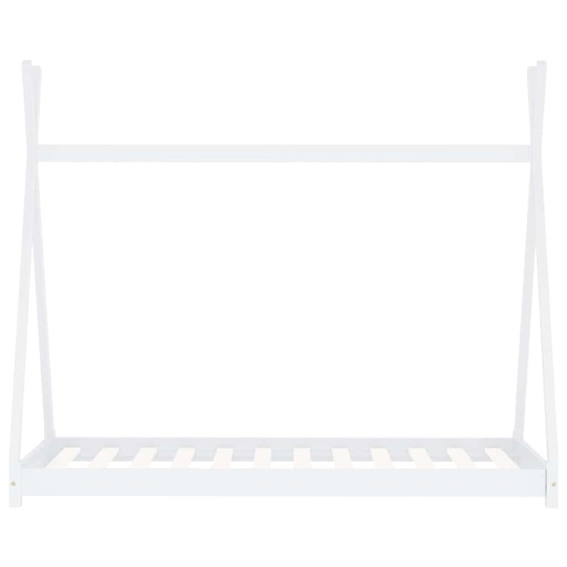 Cadre de lit d'enfant Blanc Bois de pin massif 70x140 cm