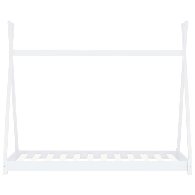 Cadre de lit d'enfant Blanc Bois de pin massif 80x160 cm