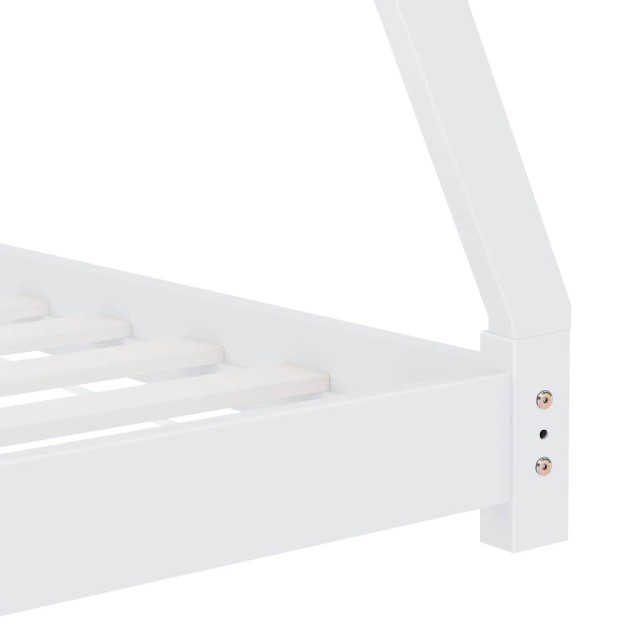 Cadre de lit d'enfant Blanc Bois de pin massif 80x160 cm