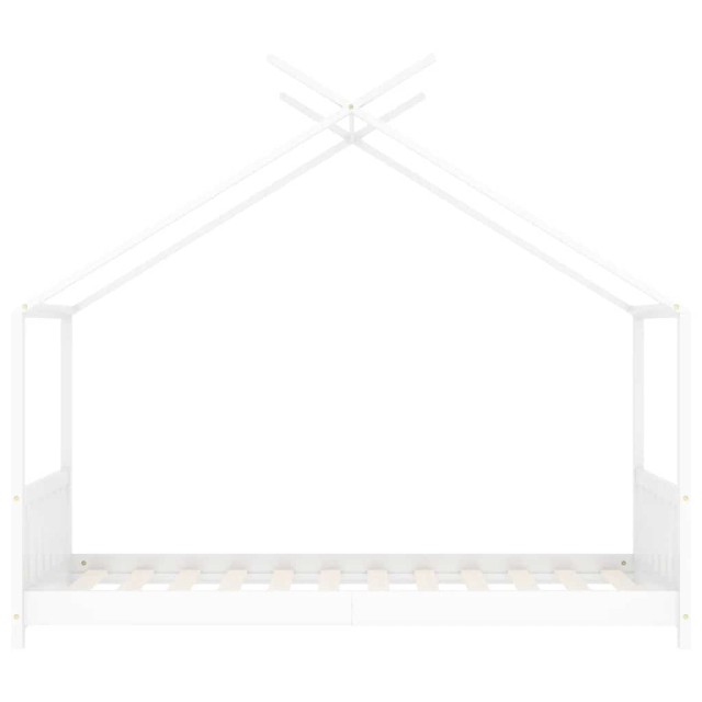 Cadre de lit d'enfant Blanc Bois de pin massif 70x140 cm