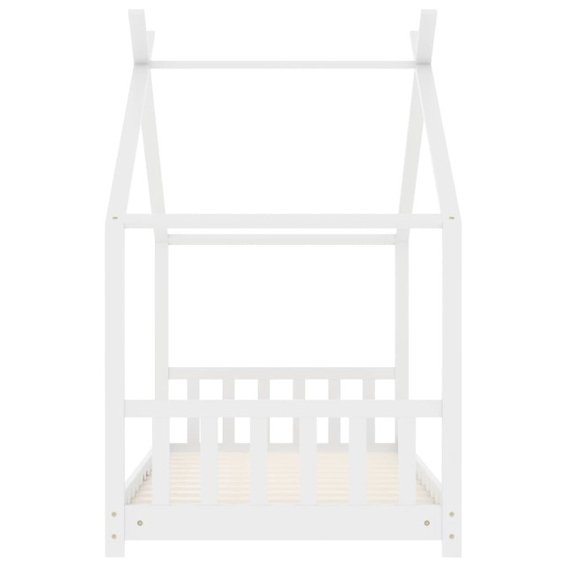 Cadre de lit d'enfant Blanc Bois de pin massif 70x140 cm