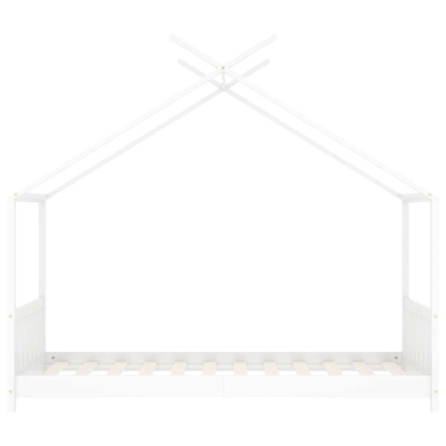 Cadre de lit d'enfant Blanc Bois de pin massif 80x160 cm