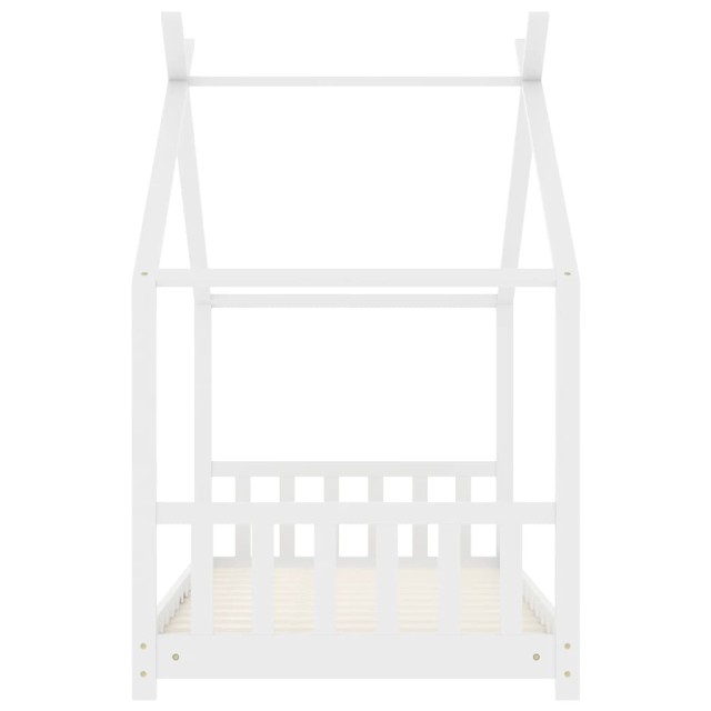 Cadre de lit d'enfant Blanc Bois de pin massif 80x160 cm