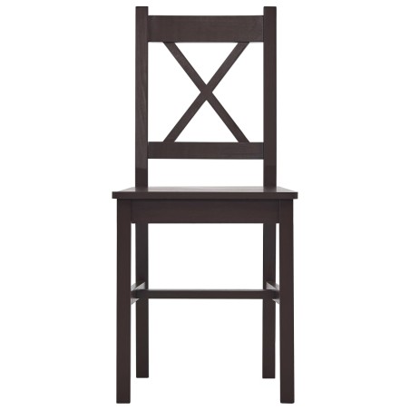 Ensemble de salle à manger 7 pcs Pinède Marron foncé