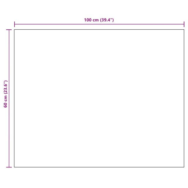 Miroir sans cadre 100x60 cm Verre
