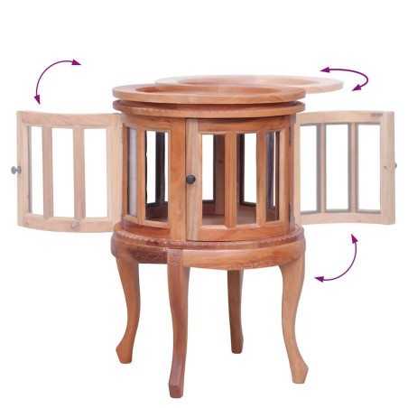 Armoire de vitrine Naturel 50x50x76 cm Bois d'acajou massif