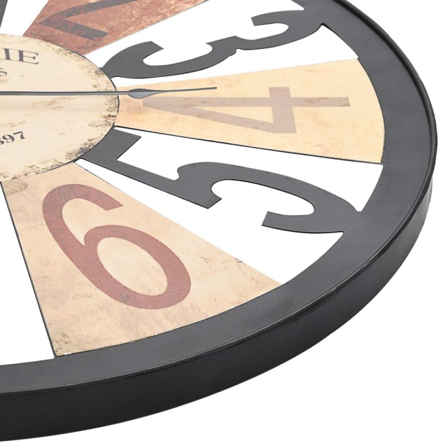 Horloge murale Métal 60 cm Multicolore
